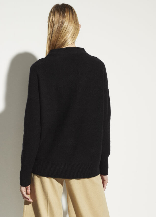 Vince Boiled Cashmere Funnel Neck Pullover