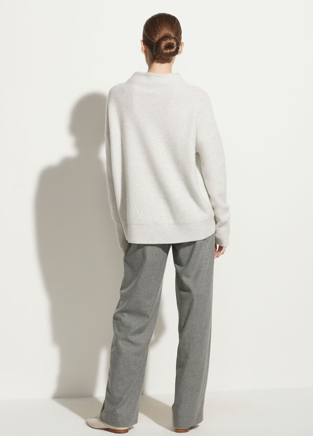 Vince Boiled Cashmere Funnel Neck Pullover