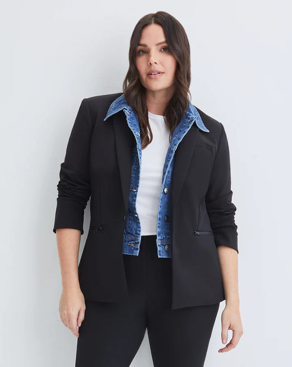 Veronica beard white scuba jacket on sale
